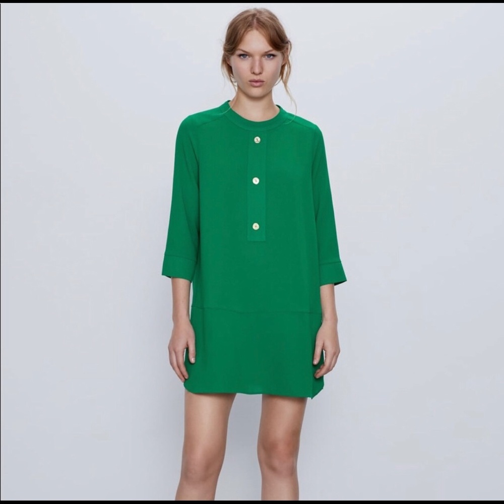 Zara Super Cute Green Dress. Size L.